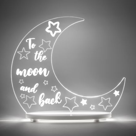 Luna Tischlampe aus transparentem Plexiglas Made in Italy - Moonlamp Viadurini