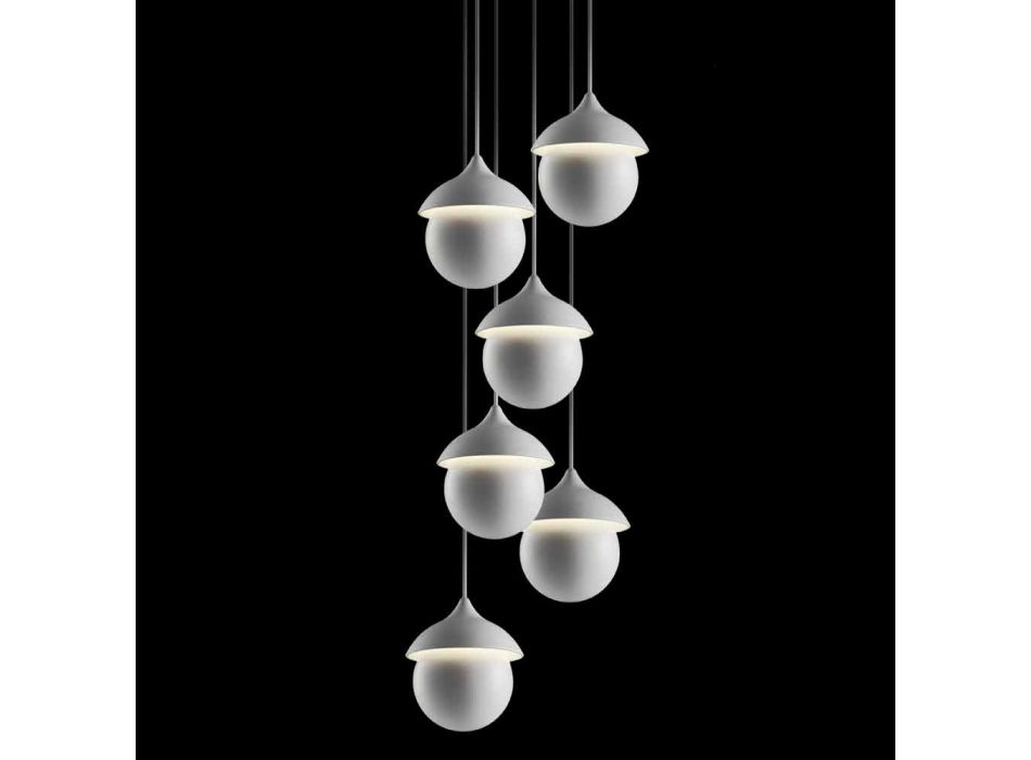 Moderne Lampe hängende Keramik Die Lustri 9 Viadurini