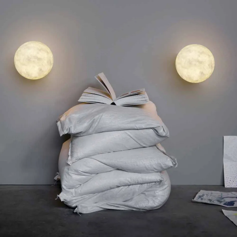 Moderne Wandleuchte In-es.artdesign A. Moon in Nebulite Viadurini