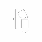 Moderne Tischlampe aus Keramik und Buchenholz hergestellt in Italien, Asien Viadurini