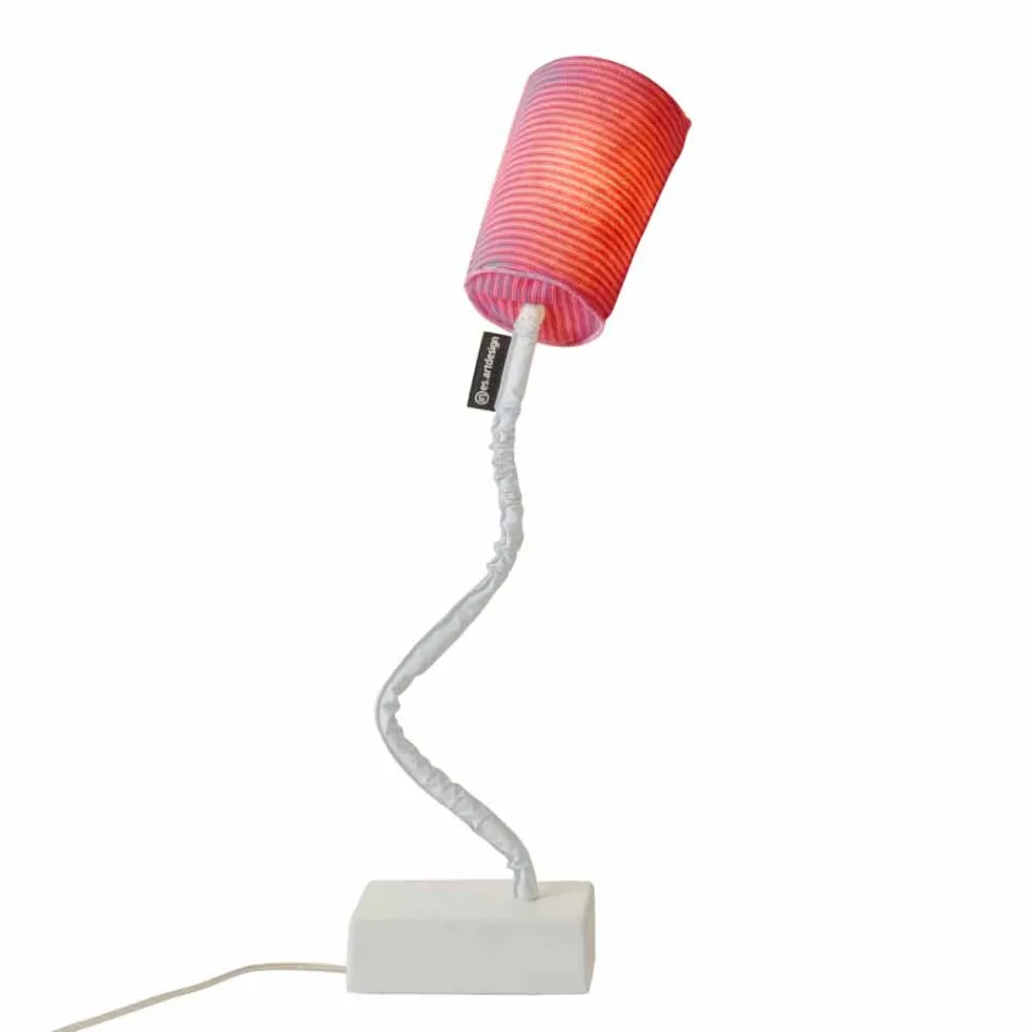 Moderne Tischlampe In-es.artdesign Paint T Stripe aus Wolle Viadurini