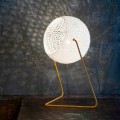 Moderne Tischlampe In-es.artdesign Handgefertigte T1-Textur aus Baumwolle