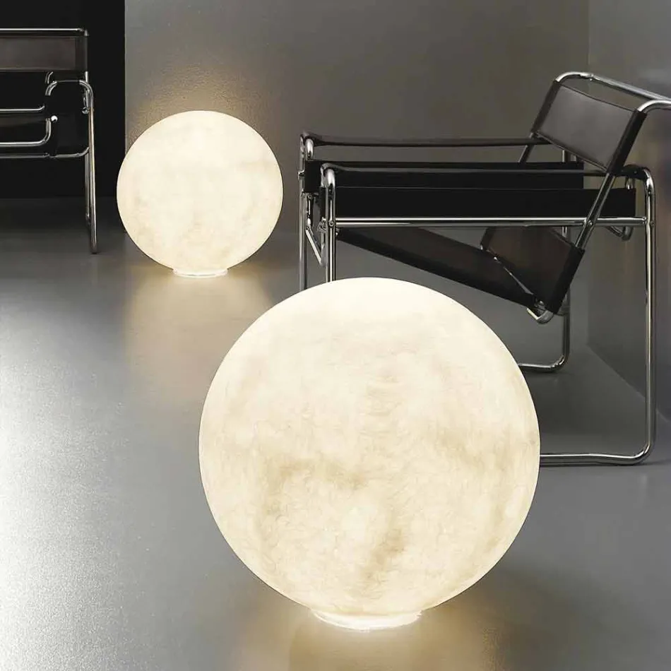 Moderne sphärische Tischleuchte In-es.artdesign Floor Moon-Nebel Viadurini