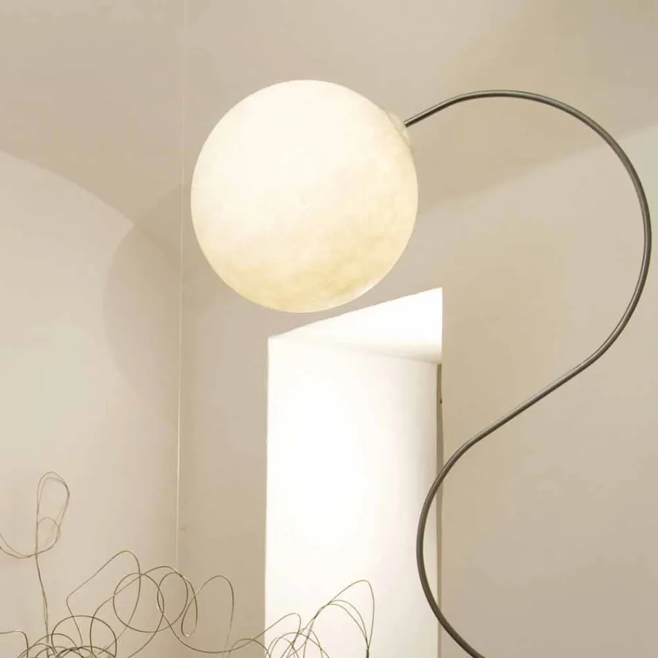 Moderne weiße Stehlampe Nebel In-es.artdesign Luna H210cm Viadurini