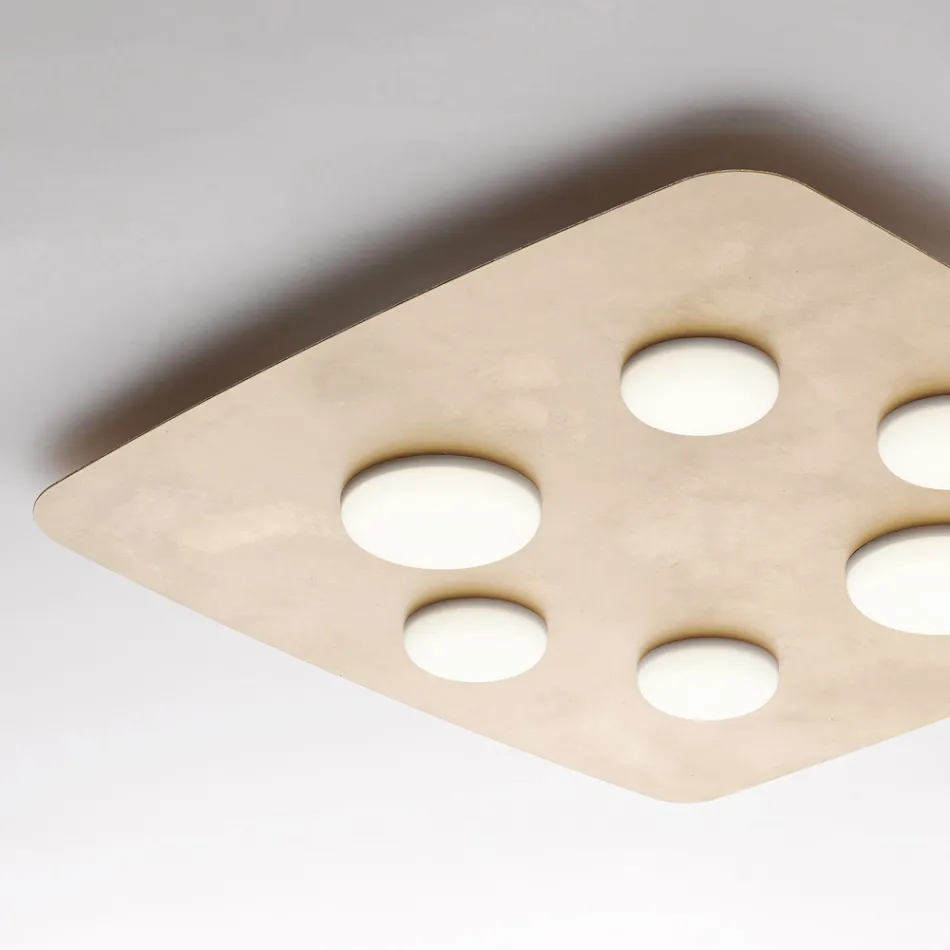 Eine moderne Lampe aus Glas und Metall für stilvolle Inneneinrichtung – Kepler Viadurini