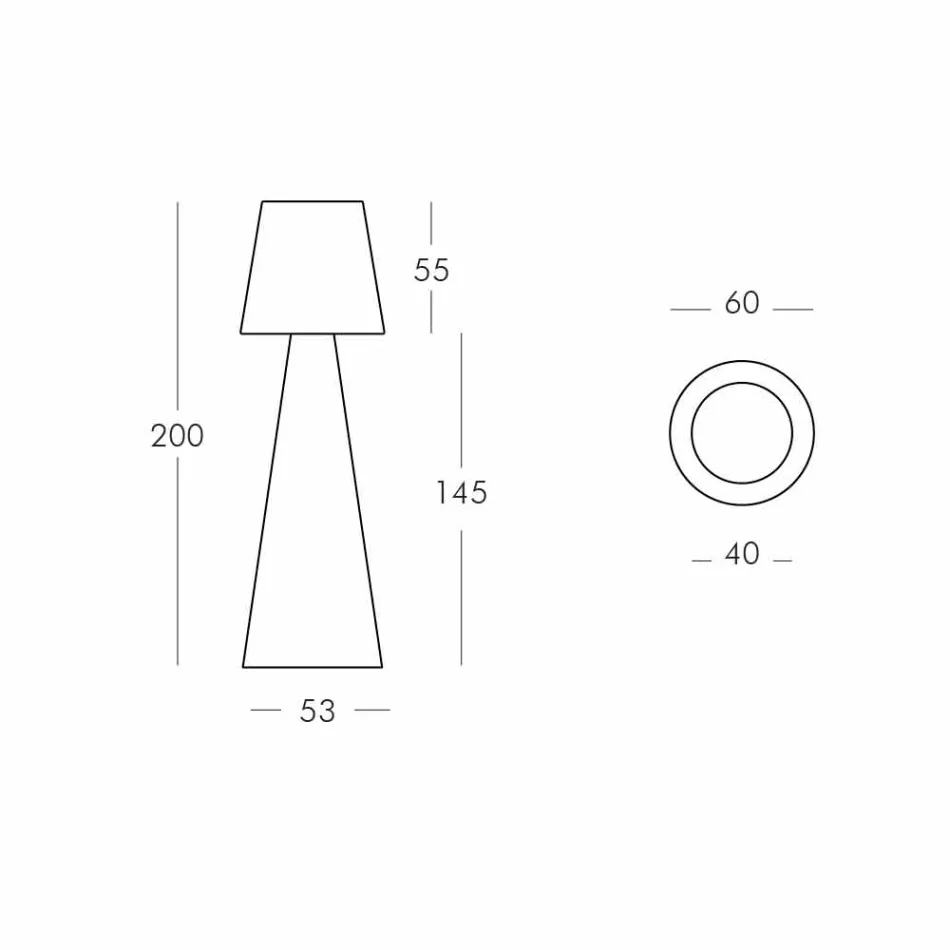 Moderne Außenleuchte Slide Pivot Bright White made in Italy Viadurini