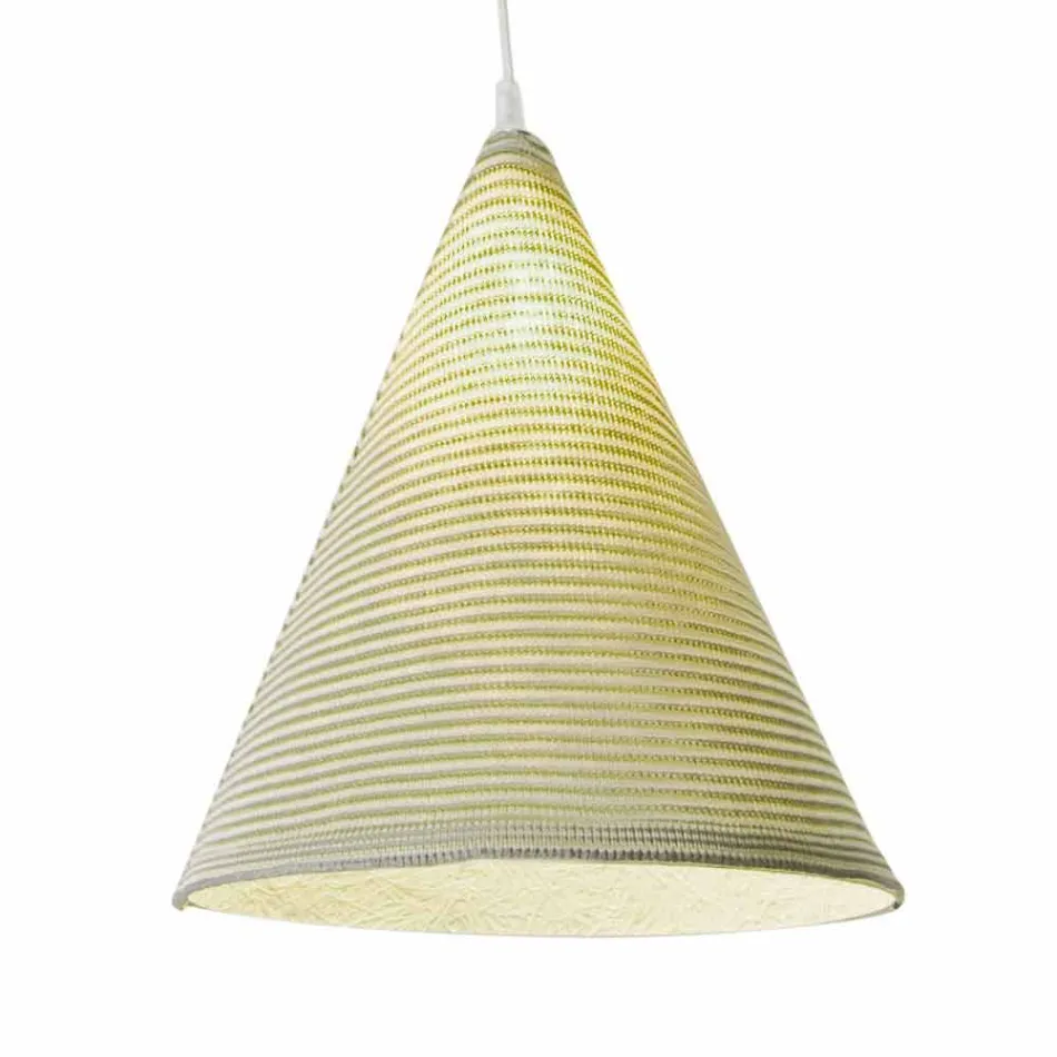 Moderne Pendelleuchte In-es.artdesign Jazz Stripe aus farbiger Wolle Viadurini