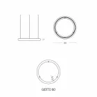 Moderne runde Hängelampe aus Polyethylen Made in Italy - Slide Giotto Viadurini