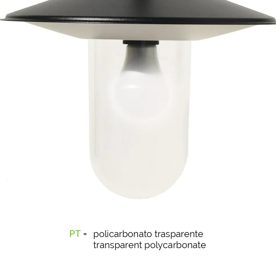 Außenleuchte aus anthrazitgrauem Aluminium, hergestellt in Italien – Belen Viadurini