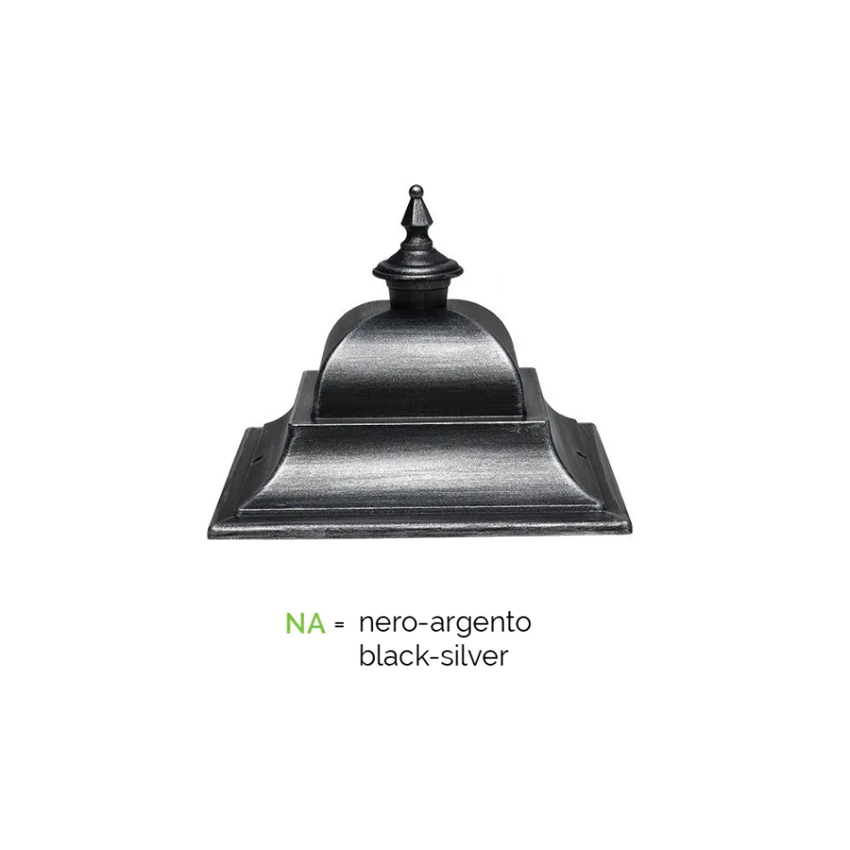 Vintage-Außenlampe aus Aluminium und Glas, hergestellt in Italien – Bonaria Viadurini