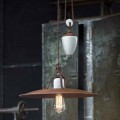 Lampe Flaschenzug aus Keramik und Metall Kristen Ferroluce