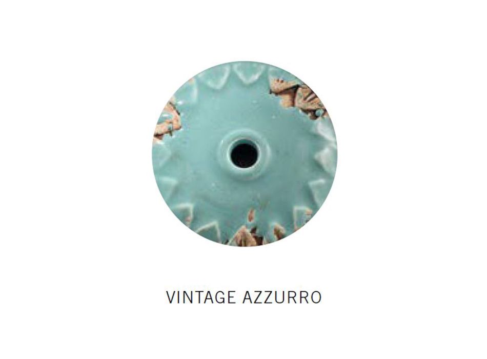 Handwerkliche und industrielle Pendelleuchte aus Keramik und Eisen - Industriell Viadurini