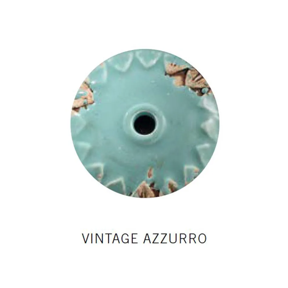 Handwerkliche und industrielle Pendelleuchte aus Keramik und Eisen - Industriell Viadurini