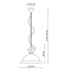 Handwerker- und Industrie-Pendelleuchte aus Keramik und Eisen - Industriell Viadurini