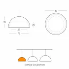 Farbige Pendelleuchte Slide Cupole Polyethylen aus Italien Viadurini