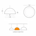 Farbige Pendelleuchte Slide Cupole Polyethylen aus Italien Viadurini