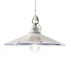 Pendelleuchte aus handbemalter Keramik und Eisen 3 Größen - Asti Viadurini