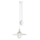 Ups and Down Pendelleuchte aus Eisen und glänzender Keramik 2 Größen - Asti Viadurini