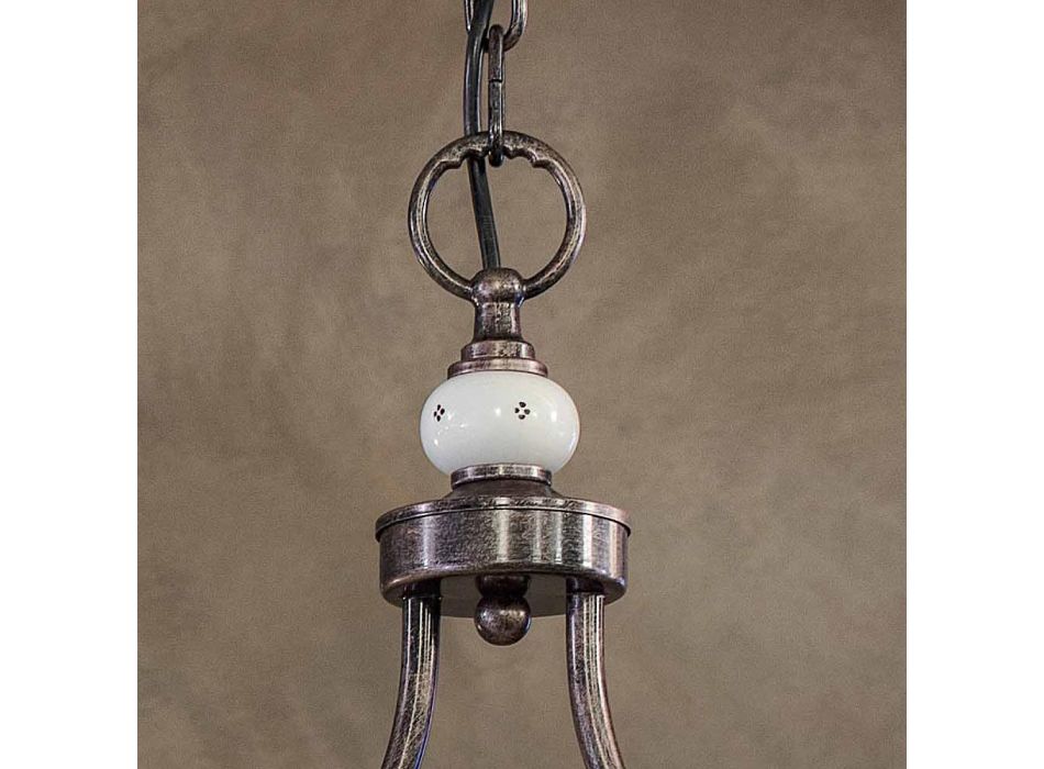 Vintage Hängelampe 2 Lichter aus handgefertigter Eisenkeramik - Alessandria Viadurini