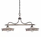 Vintage Hängelampe 2 Lichter aus handgefertigter Eisenkeramik - Alessandria Viadurini