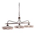 Hängelampe 3 Lichter Vintage Keramik und handgefertigtes Eisen - Alessandria