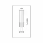 Pendelleuchte mit 1, 3 oder 6 Leuchten in Messing Modernes Design - Typha von Il Fanale Viadurini