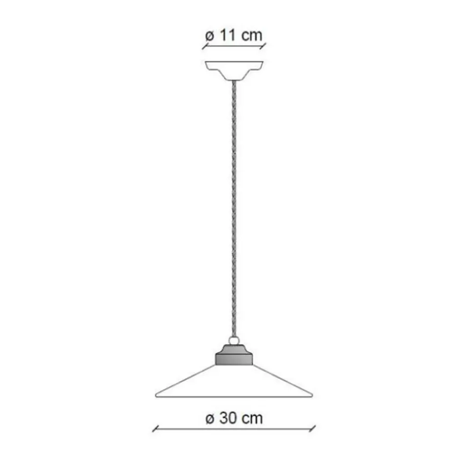 Hängelampe Handgefertigte Keramik und antikes Vintage-Messing - Farben Viadurini