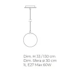 Handgefertigte Pendelleuchte aus venezianischem mundgeblasenem Überfangglas - Nova Viadurini