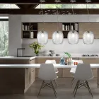 Handgefertigte Pendelleuchte aus mundgeblasenem venezianischem Glas - Cloe Balloton Viadurini