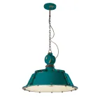 Industrielle handwerkliche Hängelampe aus Eisen und Keramik - Industriell Viadurini