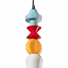 Gelbe oder grüne Retro Keramik Hängelampe Made in Italy - Ferroluce Lariat Viadurini