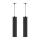 Hängende Einbauleuchte aus weißem oder schwarzem Aluminium, 2 Stück - Rebolla Viadurini