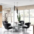 Hängende Einbauleuchte aus weißem oder schwarzem Aluminium, 2 Stück - Rebolla Viadurini