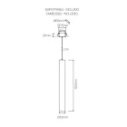 Hängende Einbauleuchte aus weißem oder schwarzem Aluminium, 2 Stück - Rebolla Viadurini
