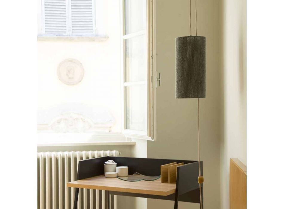 Hängelampe / Stehlampe aus Messing und Wolle made in Italy Evita Viadurini