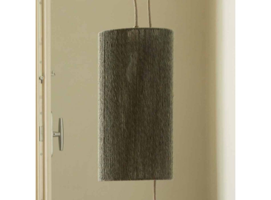 Hängelampe / Stehlampe aus Messing und Wolle made in Italy Evita Viadurini