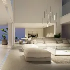 Dekorative Pendelleuchte aus weißem oder schwarzem Aluminium, 2 Stück - Rebolla Viadurini