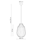 Pendelleuchte Design Länglich aus weißem Filigranglas - Caravan Viadurini