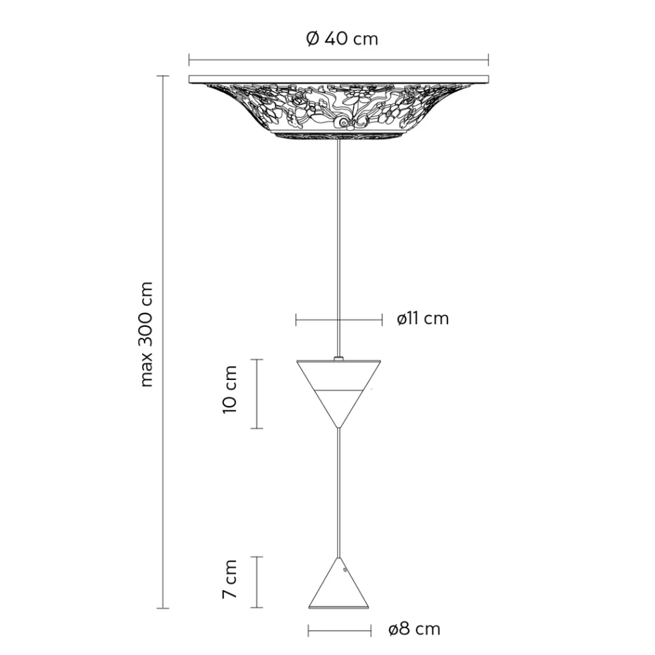 Design Pendelleuchte aus weißem Gips und schwarzem Aluminium 2 Kegel - Tesera Viadurini
