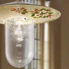 Outdoor-Hängelampe aus handgemaltem Blumendekor aus Aluminium - Genua Viadurini