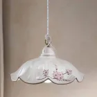 Hängelampe aus Eisen und handverzierter gewellter Keramik - Belluno Viadurini