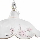 Hängelampe aus Eisen und handverzierter gewellter Keramik - Belluno Viadurini