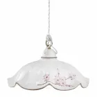 Hängelampe aus Eisen und handverzierter gewellter Keramik - Belluno Viadurini