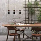 Pendelleuchte aus Messing und moderner farbiger Keramik, hergestellt in Italien, Asien Viadurini