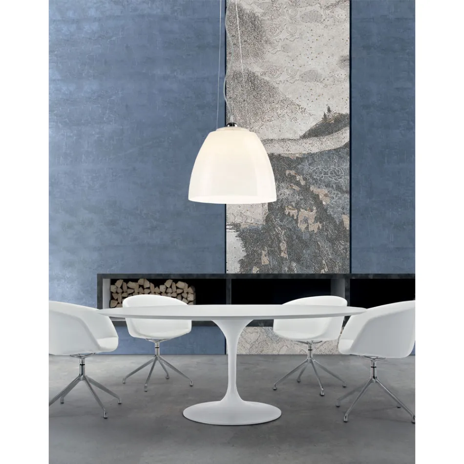 Mundgeblasene Hängelampe aus venezianischem Glas - Flora Viadurini