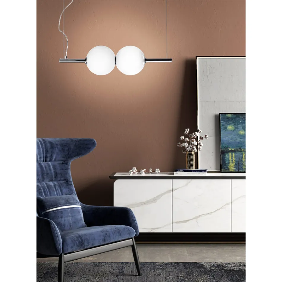 Hängelampe aus mundgeblasenem venezianischem Glas - Jupiter Viadurini