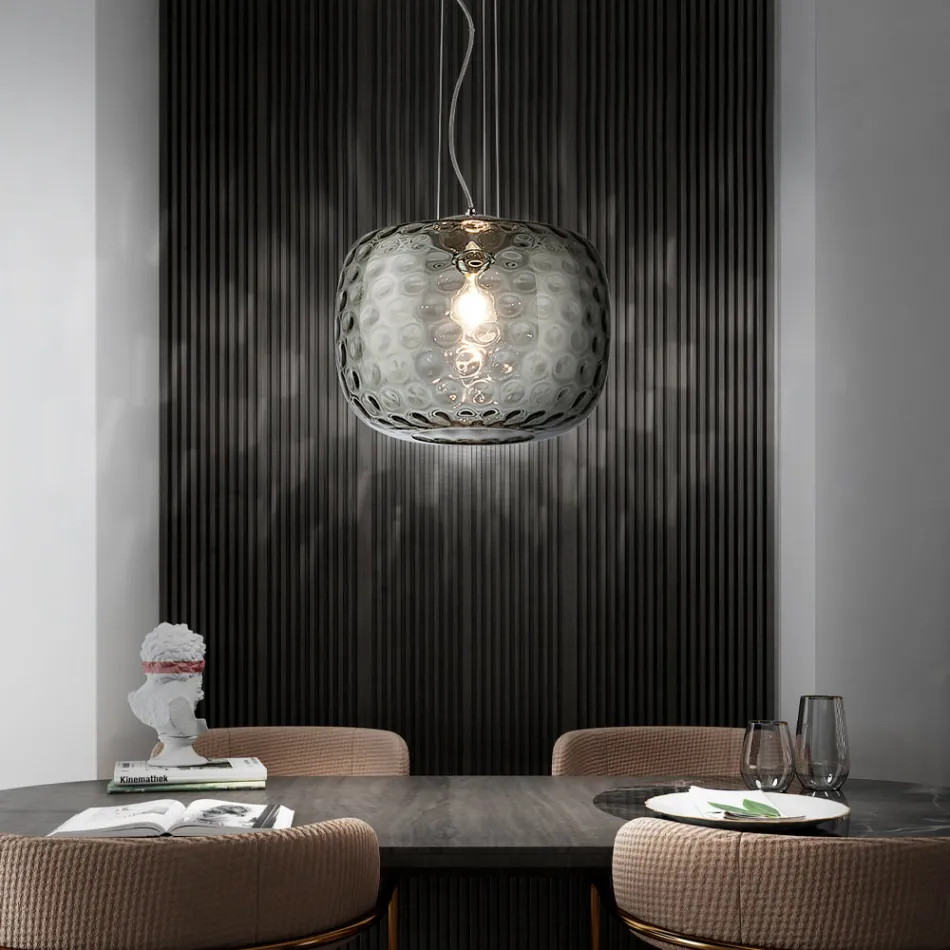 Handgefertigte venezianische Hängelampe aus mundgeblasenem Glas - Cloe Balloton Viadurini