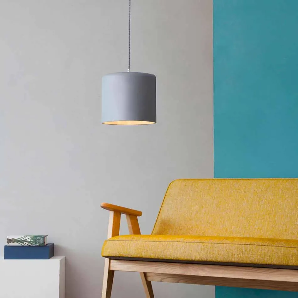 Moderne Pendelleuchte In-es.artdesign Candle 2 aus farbigem Laprene Viadurini