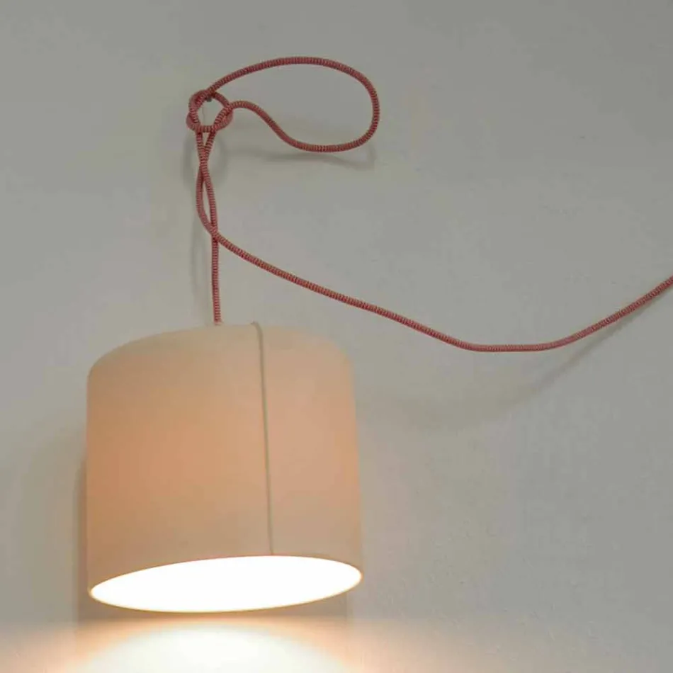 Moderne Pendelleuchte In-es.artdesign Candle 2 aus farbigem Laprene Viadurini