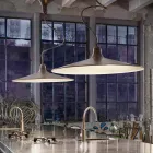 Vintage Hängelampe aus Aluminium Made in Italy - Sassmaòr Viadurini